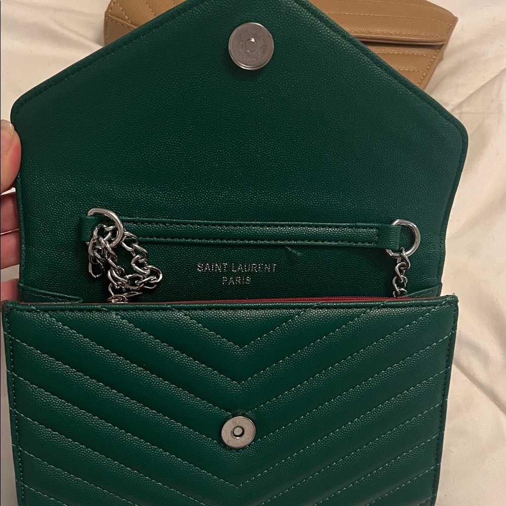 Green Quilted Clutch